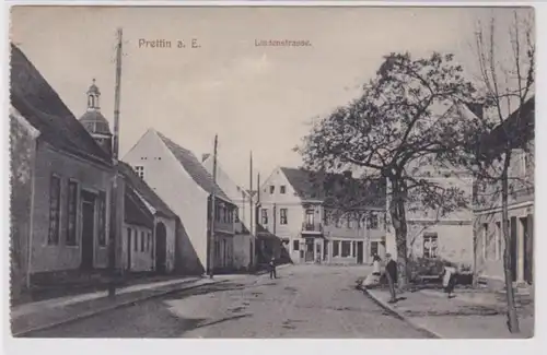 75314 Feldpost Ak Prettin an der Elbe Lindenstrasse 1910