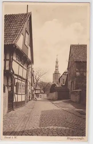 75868 Ak Soest in Westfalen Höggenstrasse um 1930