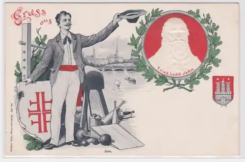 76218 Fête de la gloire Ak Gruss de Hambourg, souvenir de 9ème anniversaire allemand 1898