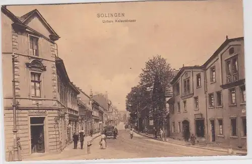 76272 Ak SSolingen untere Kaiserstraße mit Schankwirtschaft um 1910