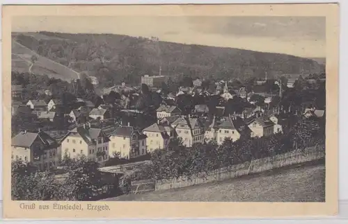 78733 Ak Gruß aus Einsiedel im Erzgebirge Totalansicht um 1930