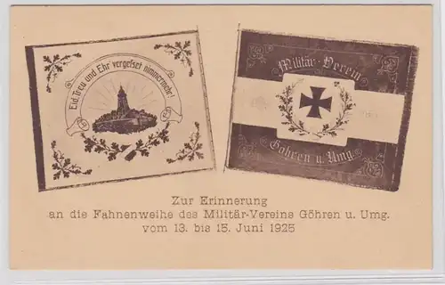 78914 Ak Fahnenweihe des Militär Vereins Göhren und Umgebung 1925