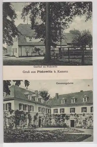 79168 Mehrbild Ak Gruß aus Piskowitz bei Kamenz Gasthof usw. 1930