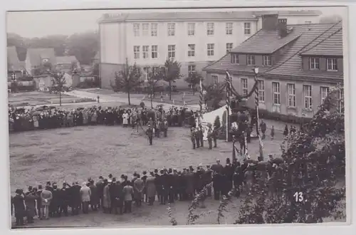 79203 Photo Ak Ratzeburg Assemblée pour l'inauguration du monument vers 1930