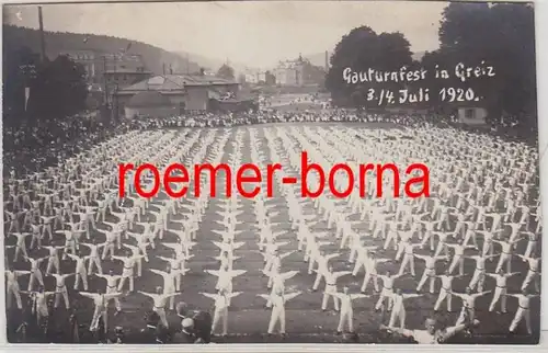 79293 Foto Ak Gauturnfest in Greiz 3./4.Juli 1920