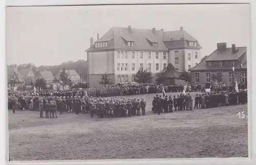 80063 Foto Ak Ratzeburg Versammlung zur Denkmals Einweihung um 1930