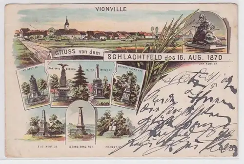 81963 AK Gruss von dem Schlachtfeld des 16. August 1870, Vionville 1902