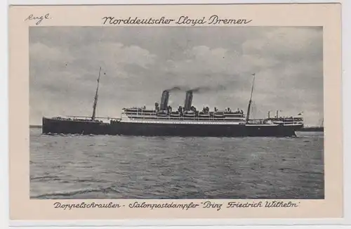 82922 Karte Salonpostdampfer 'Prinz Friedrich Wilhelm' 1914