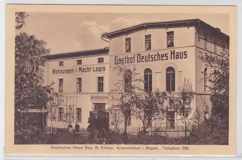 83799 Ak Krummhubel dans les montagnes géantes Gasthof Deutsches Haus vers 1930