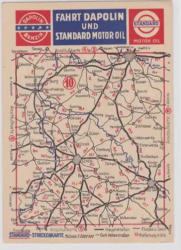 83809 Reklame Ak Fahrt Dapolin und Standard Motor Oil um 1930