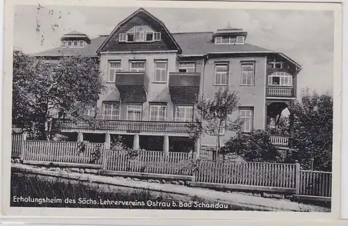 84749 AK Erholungsheim des sächsischen Lehrervereins Ostrau b. Bad Schandau 1932