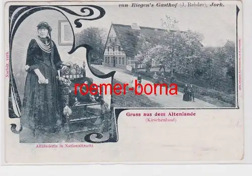 84913 Mehrbild Ak Gruß aus dem Altenlande (Kirschenland) von Riegen's Gasthof