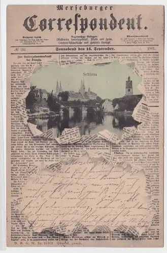 85184 Zeitungs Ak Merseburger Correspondent 14.September 1901
