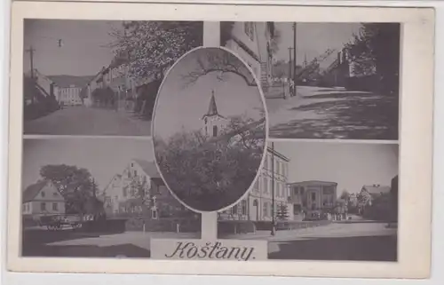 85300 Multiimage Ak Koštany (français coût) Vues de la ville vers 1940
