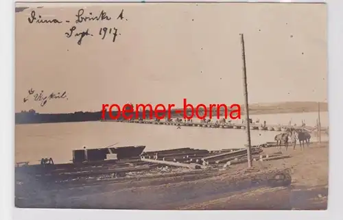 85346 Photo Ak Pont de secours sur la Dune à Riga Septembre 1917