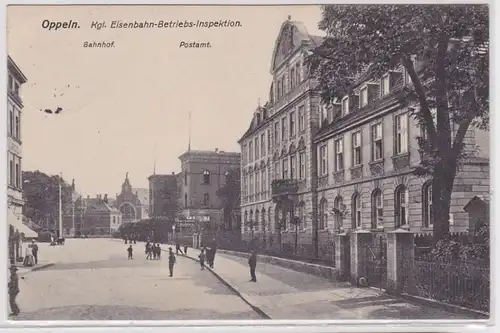 85581 Feldpost Ak Oppeln Opole kgl. Eisenbahn Betriebs Inspektion 1915
