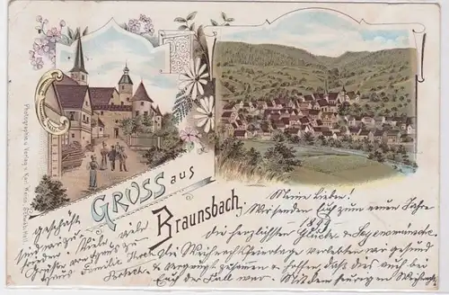 85816 AK Gruss de Braunsbach - Château & Panorama 1898