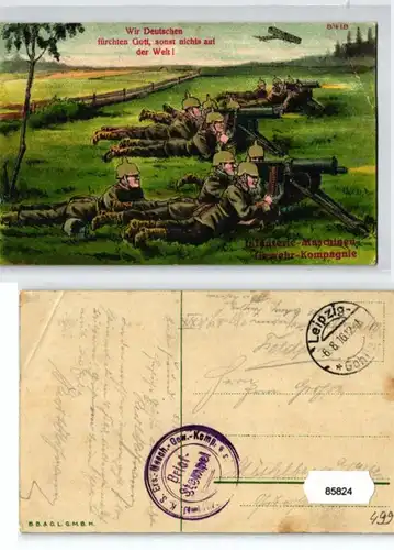 85824 Feldpost Ak Infanterie Maschinen Gewehr Kompagnie 1916