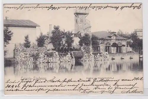 85837 AK Leipzig-Lindenau - Parthie im Charlottenhof 1902