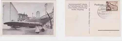 85856 Ak Leipzig erobertes englisches Flugzeug 1940