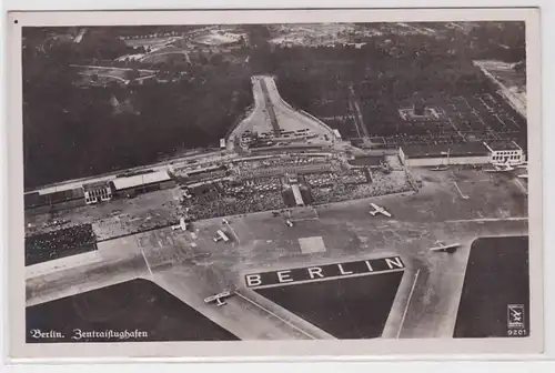 85862 Photo AK Berlin - aéroport central, photo de vol vers 1940