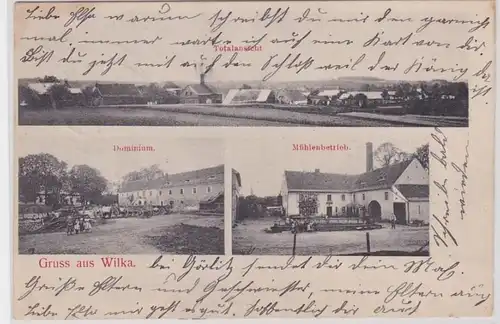 86184 Mehrbild Ak Gruß aus Wilka Dominium, Mühlenbetrieb usw. 1906