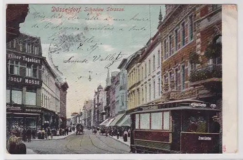 86520 AK Düsseldorf - Schadow Strasse, Berliner Tageblatt, tram Tram 1905