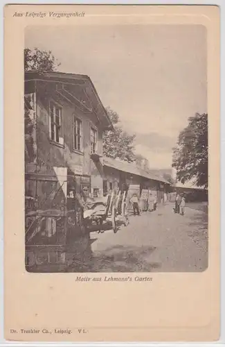 86807 Ak Aus Leipzigs Vergangenheit Motiv aus Lehmann's Garten um 1900
