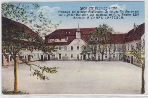 87044 Ak Gasthof Kleinschirma - Freibergs beliebtester Ausflugsort 1928