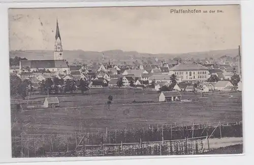 87099 Poste de terrain AK Pfaffenhoffen à l'Ilm - Vue totale 1915