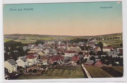 87815 Ak Gruß aus Zwönitz Totalansicht 1912