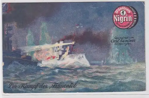 88097 Reklame AK Der Kampf der 'Frauenlob', Dr. Gentner's Schuh Putz Nigrin 1919