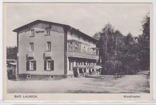 88444 Ak Bad Lausick - Hotel und Restaurant Waldfrieden und Wäldchen 1930