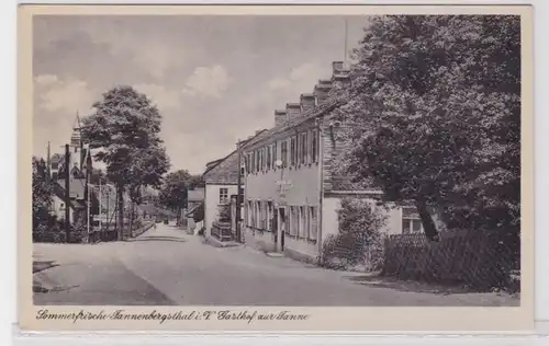 88724 AK Sommerfrische Tannenbergsthal i. V. - Gasthof zur Tanne um 1940