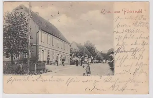 88784 Ak Gruß aus Peterswald Weinstube 1902