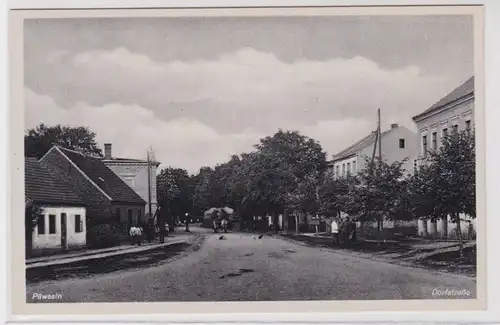 88788 Ak Päwesin Dorfstrasse um 1940