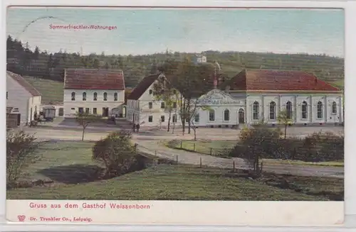 88849 AK Gruss aus dem Gasthof Weissenborn - Sommerfrischler-Wohnungen 1907