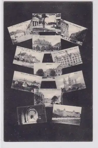 88855 Mehrbild AK Naumburg - Totalansicht und verschiedene Stadtansichten 1907