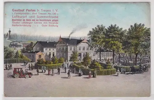 88899 Ak Gasthof Perlas bei Treuen im Vogtland 1912
