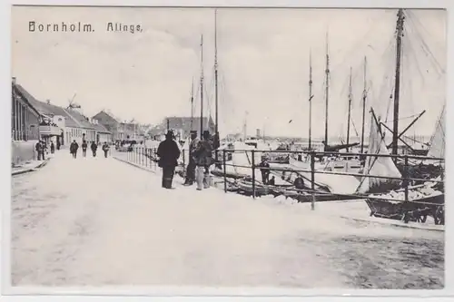 88956 AK Bornholm - Alinge, Hafen mit Booten und Segelschiffen