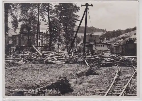 88996 Ak Unwetterkatastrophe in Erla bei Schwarzenberg 6.Juli 1931