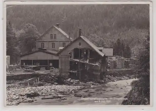 88995 Ak Unwetterkatastrophe im Erzgebirge Zerstörung im Antonsthal 1931
