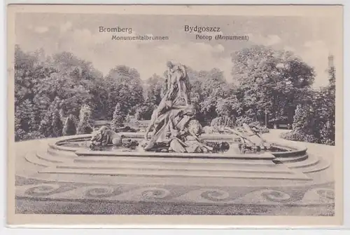 89128 AK Bromberg Monumentalbrunnen - Bydgoszcz Potop (Monument) 1929