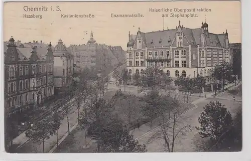 89226 Ak Chemnitz Kassberg Kastanien- Ecke Enzmannstrasse 1910