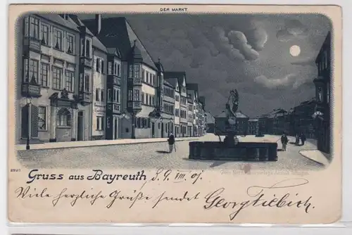 89237 Carte de la Lune Grousse de Bayreuth du marché 1901