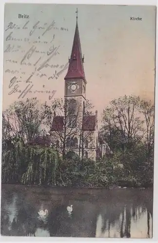 89340 Ak Britz Kirche 1911