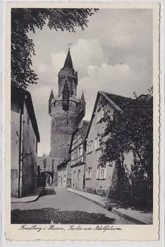 90145 Ak Friedberg in Hessen Partie am Adolfsturm 1940