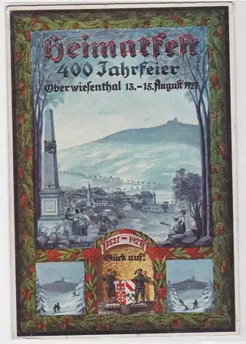 90166 Ak Heimatfest 400 Jahrfeier Oberwiesenthal 1927