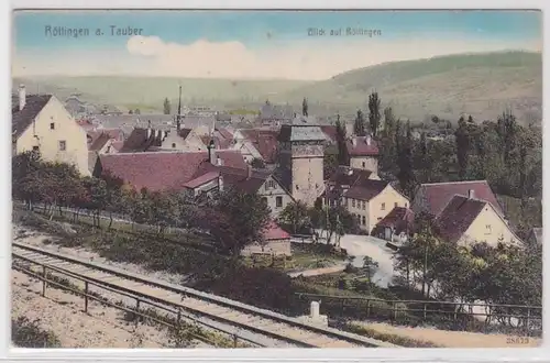 90256 Ak Röttingen a.Tauber Vue totale vers 1910