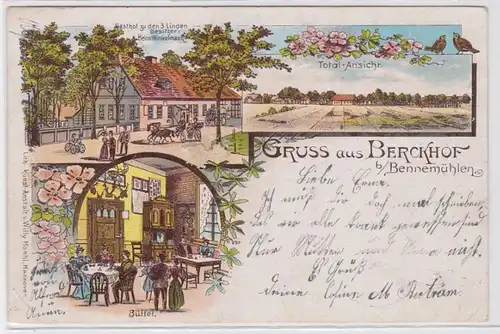 90467 Ak Lithographie Gruß aus Berckhof bei Bennemühlen 1905